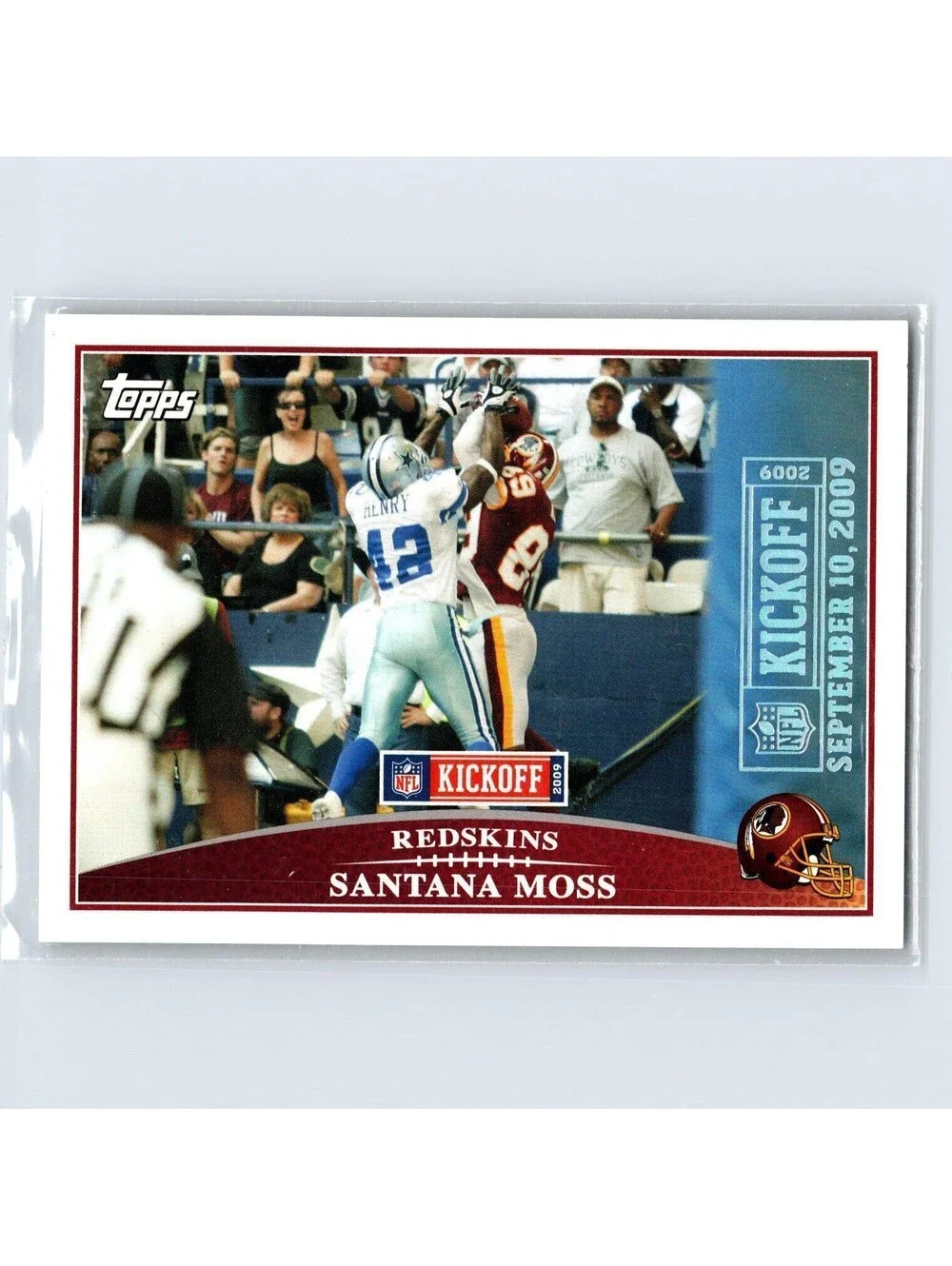 2009 Topps Kickoff Santana Moss #28 Silver Holofoil #/2009 Washington Redskins